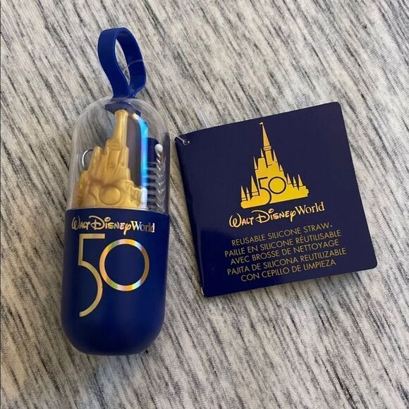 Wdw 50th Anniversary Reusable Straw - Picture 1 of 3